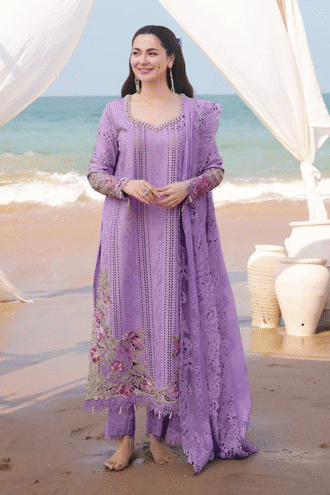 Imrozia-Lavender Unstitched Winter 3-Piece | SI-F-007
