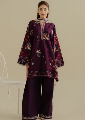 ZARA SHAHJAHAN | Unstitched Dhanak 3pcs | SI-F-33