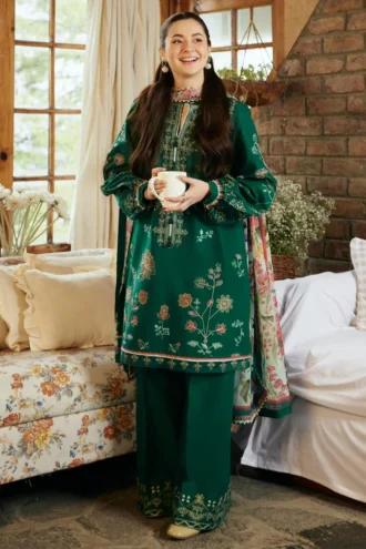 ZARA SHAHJAHAN | Unsticthed Dhanak 3pcs | SI-F-25