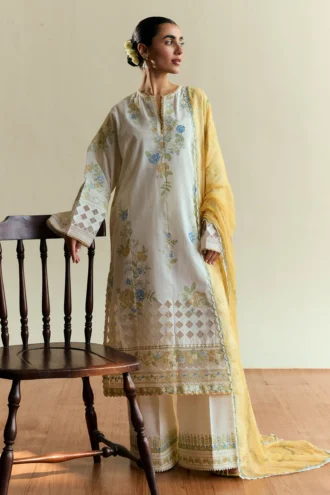ZARA SHAHJAHAN | Unstitched Dhanak 3pcs | SI-F-60