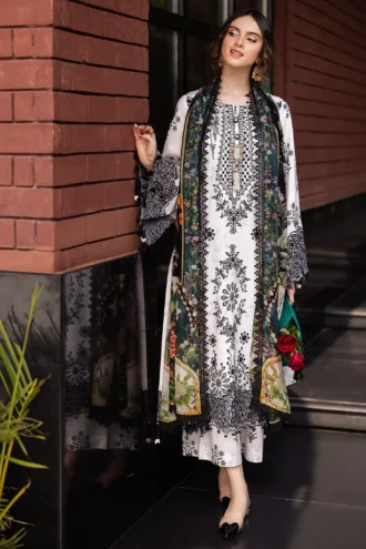 MAHNUR | Unstitched Dhanak 3pcs | SI-F-46