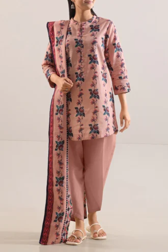 SAYA | Peach | U04-25598-03B Cotton Khaddar
