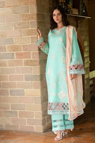 The Coral Cyan | 3 Piece Lawn EMB Eid Collection